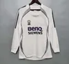 Mangas compridas retro Real Madrids Jersey de futebol de manga longa Camisas de futebol Guti Ramos Seedorf Carlos 10 11 12 13 14 15 16 17 Ronaldo Zidane Raul 01 02 05 06 07 Finals Kaka Kaka