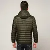 Vestes pour hommes Veste en duvet ultra légère et pliable pour hommes, manteau respirant à capuche, grande taille, manteau à capuche en tissu de plumes, automne hiver 231027