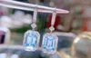 Stud Earrings GUILD Fine Jewelry Pure 18K White Gold Natural Aquamarine Gems 3.51ct 3.83ct Diamonds Female's For Women