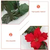 Decorative Figurines Christmas Cane Artificial Flower Fake Ornament Rattan Xmas Wreath Accessory Party Hanging Outdoor Decorations