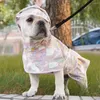 Dog Apparel Durable Rainwear With Traction Ring Breathable Buckle Design Pet Raincoat Rainproof