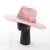 Boinas Lana Fieltro Sombrero De Panamá Ala Ancha Ranchero Fedora Invierno Plano Rígido Para Hombres Mujeres Profermance