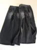 Jeans pour femmes Noir Gothique Baggy Harajuku Vintage Emo 2000s Y2k Denim Pantalon Taille Haute Large Cowboy Pantalon 90s Vêtements Esthétique