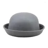 Berets Kids' Black Party Hat Magician Short Brim Fedora Top For Dress Up And Victorian Costume Parties