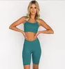 Sömlös yogaset Set Women Gym Clothes Sporte Wear Activewear Ribbed Gym Set Fitness Clothing Sport Leggings and Top Set19937822