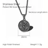 Stainless Steel Gold Silver 50 pesos commemorative coin charm Pendant High Quality Gothic Punk Hip Hop Women Girl's Lady's Charm Necklace Fashion Jewelry With Chain