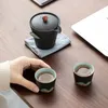 Teegeschirr-Sets, japanischer Stil, handgezeichnetes Yuanshan-Reisetee-Set, praktische Tasse, ein Topf, zwei Tassen, tragbares Mini-Auto