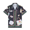 Designer-Freizeithemden für Herren, modisch, geometrisch, klassischer Druck, schwarzes Bowlinghemd, Hawaii-Blumen-Freizeithemden, Herren, Slim-Fit, kurze Ärmel, 666