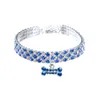 Bling Strass Halsband Kristal Puppy Kat Halsbanden Leiband voor honden in 3 maten Q672