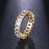 Ekopdee bande Zircon anneaux pour femmes éternité promesse CZ cristal bague de fiançailles bijoux de mariage offre spéciale amour cadeau