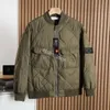 Stilista pietra Piumini da uomo giacche tascabili giacca isola Parka manica lunga cerniera Badge uomo cappotto casual giacca a vento ricami giacche in pietra taglia sciolta M-3XL