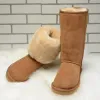 Designer-Damen-Klassiker, hohe Winter-Schneestiefel aus Leder, pelzige Outdoor-Wärme-Damenschuhe in mehreren Farben, US-GRÖSSE 5---13, Großhandel Ugglys