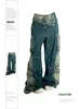 Kvinnors jeans blå last vintage baggy hög midja denim byxor harajuku 90 -tal koreanska y2k cowboy byxor 2000 -tal trashy kläder 2023