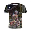 Men's T Shirts 2023 3D Heavy Metal Skull T-Shirt Punk Festival Rock Shirt Men tryckt avslappnad tshirt o Neck Hip Hop Short Slee285L