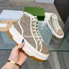 Designer Schoenen Dames Trainers G Sneakers Reliëf Canvas Schoenen Lederen Sneaker Platform Trainer Letter Afdrukken Outdoor Chunky Schoenmaat 35-41