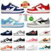 2024 NYTT STA Lågt patentläder SK8 Casual Shoes Black White ABC Camo Color Paint Skateboarding Men Women Shark Sports Roadsta Express Designer Sneakers Trainers