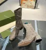 Calzino Scarpe da donna Stivali Designer Tubo lungo Caviglia Stampato Ricamo Tacco alto Combattimento Moda Stivale in maglia Scarpe in pelle di vitello con scatola 23122