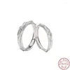 Cluster Rings Original Bamboo Couple S925 Sterling Silver Ring Vintage Forest Collection For Women Birthday Gift Jewelry