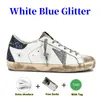 Chaussures décontractées en cuir Graffiti Sneakers à imprimerie léopard Golden Classic Do-Old Shoe Snake Sket Talon Suede Glitter Slide Mid-Top Femmes Men Taille 36-46