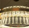 ペンダントランプLヨーロッパシャンデリアライトラグジュアリーシンプルなリビングルーム階段LEDガラスリング