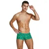 Underbyxor Seobean Aro Pants Men's Trend Shorts Low Rise Sexig grön färgmönster