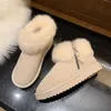 Bottes d'hiver Mao bottes de neige chaussures pour femmes hiver nouvelle mode Tube court fermeture éclair latérale coton épaissi chaussures en peluche