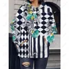 Women's Hoodies Women Vintage Plant Patchwork Hooded Sweatshirt Autumn Warm Long Sleeve Boho Ethnic Female Pullovers Blouse Top