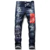 Único emblema dos homens preto fino ajuste jeans designer de moda magro lavado motocycle denim calças painéis hip hop biker calças 1062280u