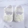 Premiers marcheurs nés bébé filles petit enfant chaussures semelle souple enfant en bas âge Rose perle mignon Floral princesse baptême