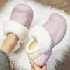 Sandales d'hiver en coton détachables, pantoufles d'intérieur EVA pour femmes, sensation antidérapante