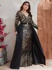 Wieczyste sukienki wieczorowe Suknie Musilm Hot Sprzedawanie cekiny przemysłu ciężkiego w dekolcie długie sukienki długie sukienki można podwójnie ubrać FMG285