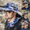 Chapeaux à bord large toute la saison Visors imprimés de soleil Mountalon de pêche Camouflage Camouflage Hood Corband