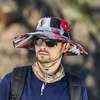 Chapeaux à bord large toute la saison Visors imprimés de soleil Mountalon de pêche Camouflage Camouflage Hood Corband