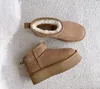 Man Women Bow Platform Botki Mini buty śnieżne KTÓRE BUT BOUCK PLUSH SHEEPSKIN PLUSH Casual Boots z kartą pudełka torby na kurz