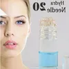 50pcs hydra iğnesi 20 pim Aqua Micro dolu kanal mezoterapi altın iğneler ince dokunmatik sistem derma damgası cilt bakım serum aplikatör d VPOV