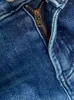 Damenjeans Blau oder Grau knöchellang, hohe Taille, Stretch-Reißverschluss, 2023 Herbst, Damenmode, Denim-Hosen