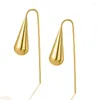 Hoop Earrings Luxury Fine Jewelry Dainty 14K Gold Plated Tear Drop Dangle Chunky Water Stainless Steel