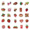 50 Stück süße Erdbeer-Cartoon-Aufkleber, leckere Erdbeere, dekorative Graffiti-Aufkleber, Scrapbooking, Stick-Etikett, Tagebuch, Schreibwaren, Album-Aufkleber, Kindergeschenke, 2 Gruppen