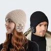 Bandanas Winter Warm Plush Knitted For Men Women Snow Fashion Hat Unisex Outdoor Coldproof Ear Protection Wool Caps