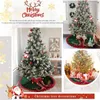 Christmas Decorations Tree Base Cover Cartoon Elf Skirt 2024 Holiday Party Home For Ornament Supply