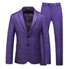 Men's Suits Nice High Quality 2 Piece Male Fit Business Grid Stripe Fashion Boutique Slim Groom Man Banquet Wedding Suit