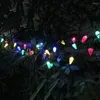 Strings C6 Weihnachts-Lichterkette, 10 m, 100 LEDs, Erdbeer-Fee im Freien für Terrasse, Garten, Party-Dekoration, 220 V, 110 V