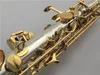 Top S-9030 B Tone tube droit Saxophone Soprano nickelé clé en or embout de saxophone professionnel avec étui rigide et accessoires