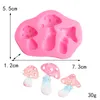 Molde de silicone cogumelo criativo diy fondant dos desenhos animados conto de fadas floresta decoração ferramentas bolo 1224688