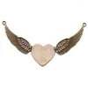 Ciondoli 2 pezzi 90x53mm ala cuore per gioielli fai da te che realizzano risultati ciondolo color bronzo antico