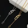 2023 Exquise International Luxury Lock-keten Hanger Ketting Bracelet Fashion Women's 18K Gold Poled Sieraden Geselecteerd Geschenk-7