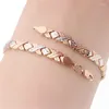 Bedelarmbanden Paars Goud 585 Rose Handstuk Verguld Met 14K Europese Brede Editie Luxe Armband Dames