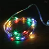 Cordas de cobre led luzes de fadas 1m 2m leds cr2032 botão bateria operado guirlanda luz de corda decoração de festa de casamento de natal