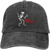 Bollmössor Skull Dancing Distressed Baseball Cap för män Kvinnor som driver Sports Trucker Mamma Hat Hat Gift Black Four Seasons Unisex