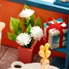 Casa de boneca acessórios presentes de ano de natal diy casas de boneca de madeira em miniatura kit de móveis brinquedos para crianças casa 231027